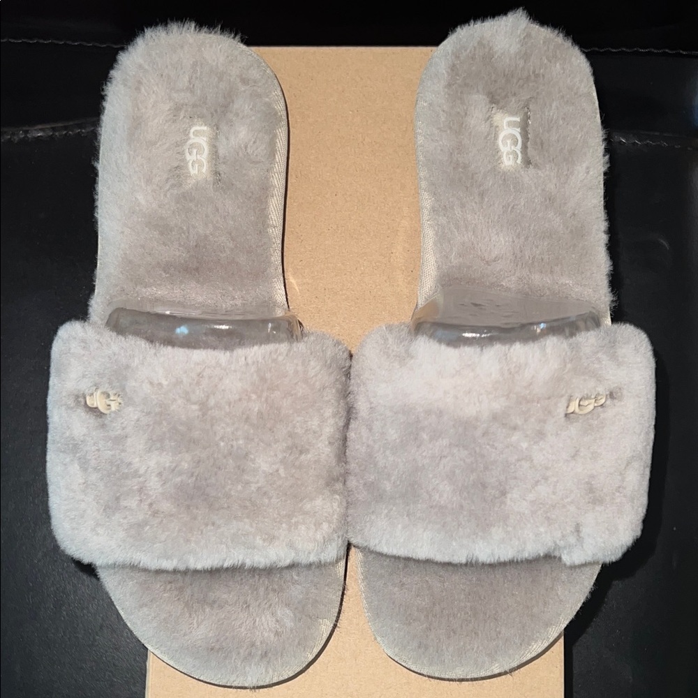 UGG Cozette Gray Slide Womens Sandals Size 6 - NIB! - Picture 3 of 5